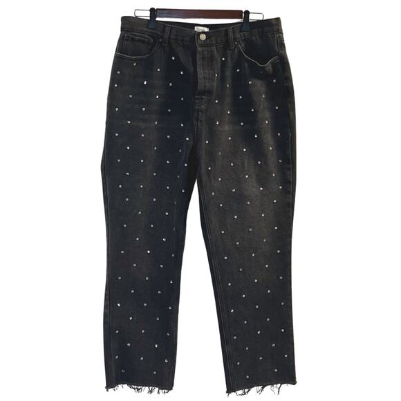 Simple Society Women's Black Ankle Jeans with Rhinestones Size 15 - Picture 2 of 6